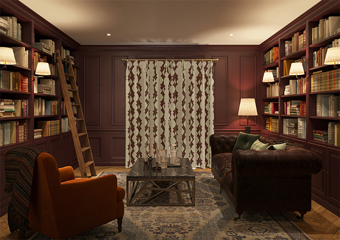 Construct, Dark Crimson - Made to Measure Curtains - Image 15